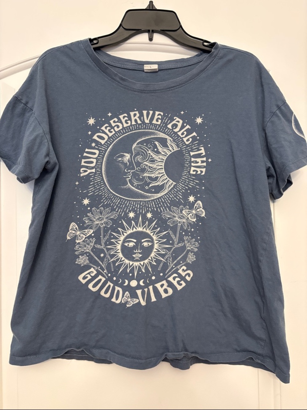 Vibe Blue Crewneck Graphic Tee